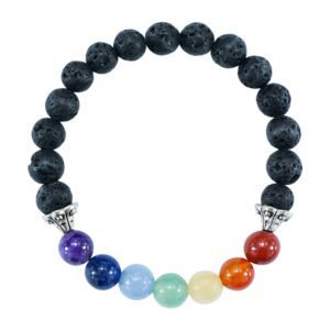 Chakra & Lava Beads Bracelet