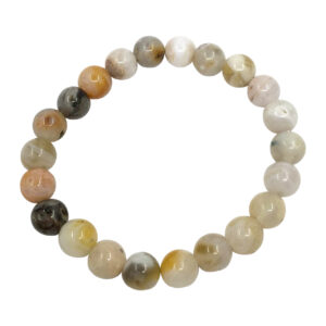 Bamboo Leaf Agate Bracelet (8-8.5 mm Beads)