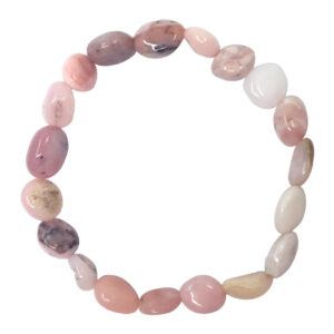 Pink Opal Tumbled Stones Bracelet (8-10 mm)