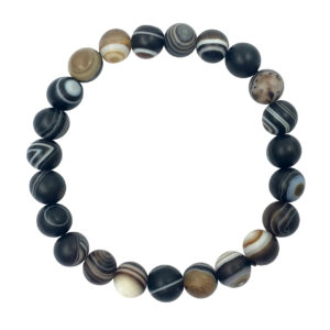 Banded Matte Agate Bracelet