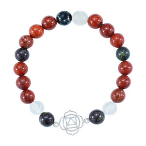 Red Jasper Bracelet with Root Chakra Charm