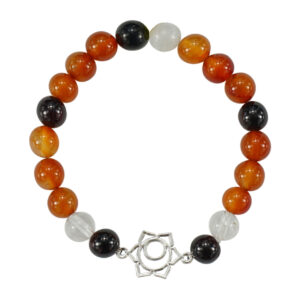 Carnelian Bracelet with Sacral Chakra Charm