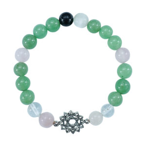 Green Aventurine Chakra Heart Bracelet (8-8.5 mm) 7.15-7.25"
