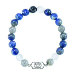 Lapis Lazuli Bracelet with Third Eye Chakra Charm