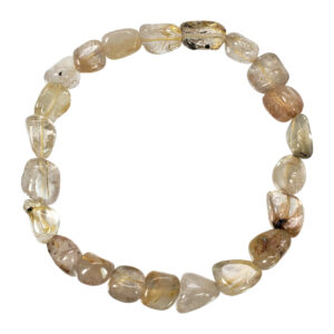 Rutilated Quartz Tumbled Stones Bracelet
