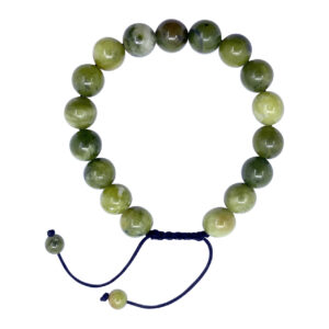 Chinese Jade Beads Adjustable Bracelet (10 mm)