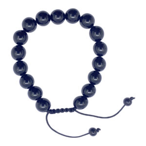 Black Obsidian Beads Adjustable Bracelet (10 mm)