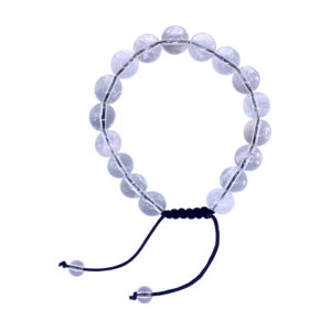 Crystal Quartz Beads Adjustable Bracelet (10 mm)