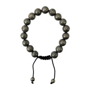 Pyrite Beads Adjustable Bracelet (10 mm)