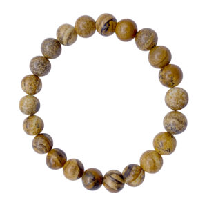 Picture Jasper Beads Bracelet (8-8.5 mm)