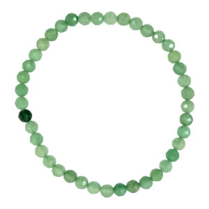 Green Aventurine Faceted Beads Elastic Bracelet