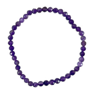 Amethyst Faceted Stone Beads Bracelet