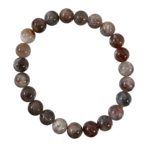 Black & Peach Moonstone Bracelet