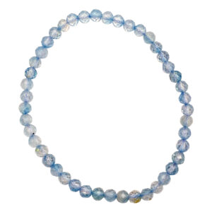Faceted Blue Topaz Beads Bracelet