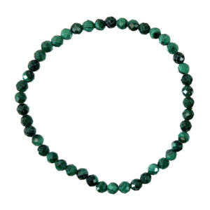Faceted Malachite Beads Bracelet (4 mm)