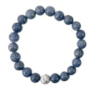 Blue Coral Bracelet (8mm Beads)