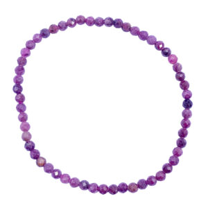 Faceted Ruby Beads Bracelet (3-4 mm)