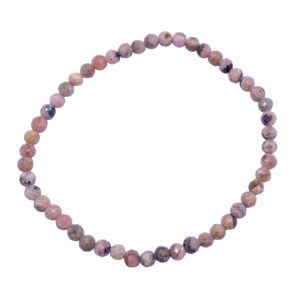Faceted Rhodochrosite Beads Bracelet (4 mm)