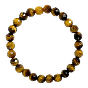 Faceted Tiger Eye Beads Elastic Bracelet (10 mm)