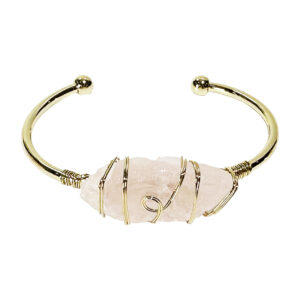 Tiger Eye Adjustable Brass Wire Wrap Bracelet