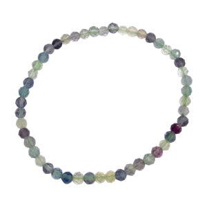 Fluorite Faceted Stone Beads Bracelet