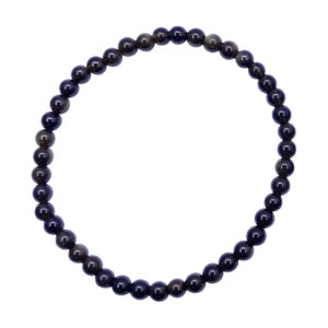 Silver & Golden Obsidian Beads Bracelet