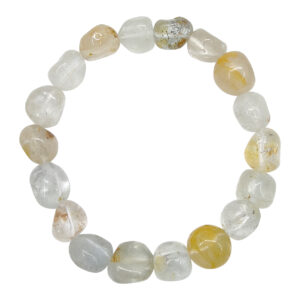 White Topaz Tumbled Stones Bracelet