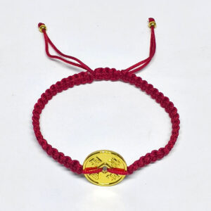 Red Cord with Chinese Coin Bracelet