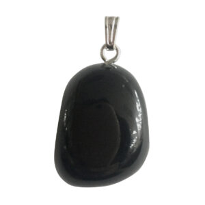 Black Obsidian Tumbled Stone Pendant