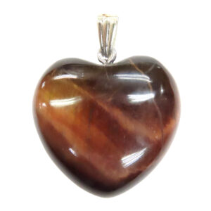 Red Tiger Eye Heart Pendant (Pack of 6)