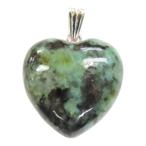 African Turquoise Heart Pendant (Pack of 6)