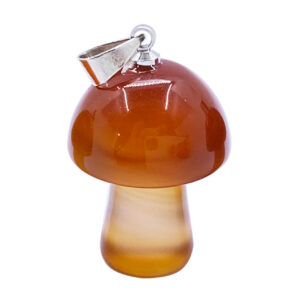 Red Agate Mushroom Pendant (Pack of 6)