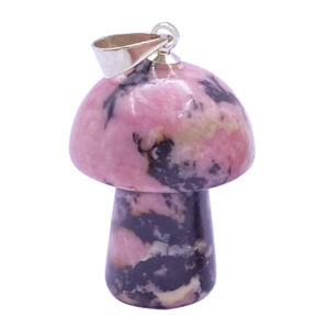Rhodonite Mushroom Pendant (Pack of 6)