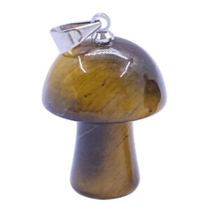 Tiger Eye Mushroom Pendant (Pack of 6)