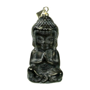 Black Obsidian Buddha Pendant