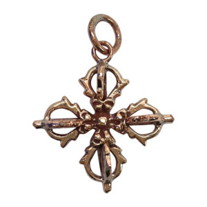 Copper Double Dorje Pendant 1"