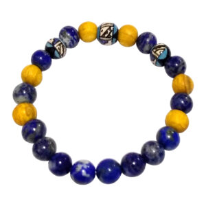 Palo Santo and Lapis Lazuli Elastic Bracelet