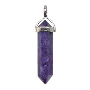 Charoite Double Terminated Point Pendant