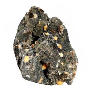 Thomsonite on Sparkling Black Chalcedony Specimen