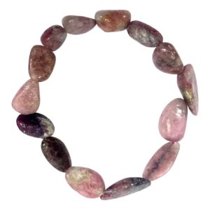 Mixed Colors Tourmaline Tumbled Stones Bracelet (10-30 mm)