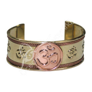 Copper Bracelet with OM Design