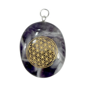 Amethyst Flower of Life Pendant