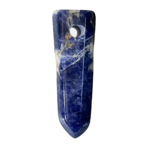 6 Sides Sodalite Point Pendant with 2 mm Hole