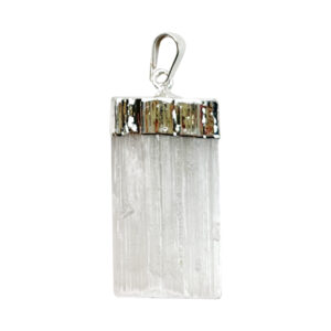 Rough Selenite Pendant with Cap 1.5-2"