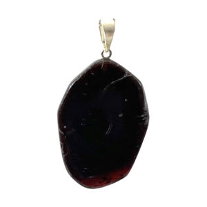 Polished Garnet Slice Pendant