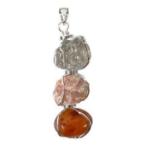 Sacral Chakra Tri-Stone Pendant