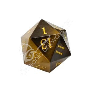 Tiger Eye Dice 20 Facets