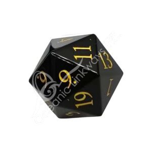 Black Obsidian Dice 20 Facets