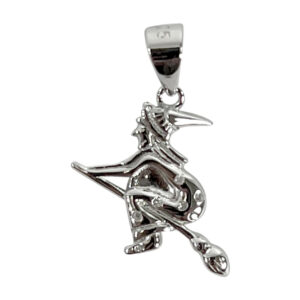 Flying Witch Sterling Silver Pendant