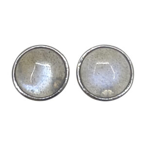 Labradorite Sterling Silver Round Stud Earrings